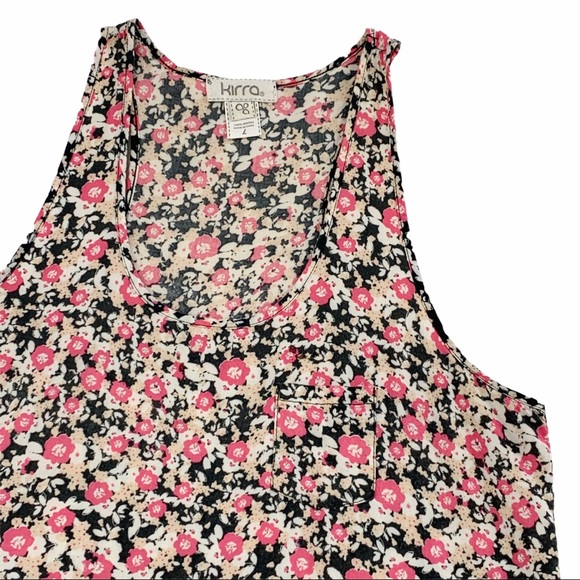 Kirra Flowy Floral Racer Back Tank Top - Picture 4 of 8